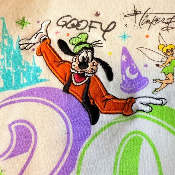 Disney World Sweatshirt Hoodie Large 2011 Mickey Minnie Goofy Pluto Embroidered - Picture 9 of 12